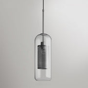 Bauhaus Glass Shade Metal Pendant Light