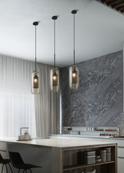 Bauhaus Glass Shade Metal Pendant Light