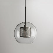 Bauhaus Glass Shade Metal Pendant Light