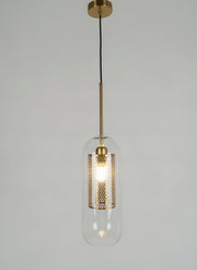 Bauhaus Glass Shade Metal Pendant Light