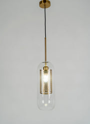 Bauhaus Glass Shade Metal Pendant Light