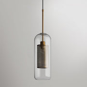 Bauhaus Glass Shade Metal Pendant Light