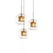 Bauhaus Glass Shade Metal Pendant Light