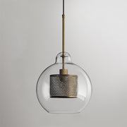 Bauhaus Glass Shade Metal Pendant Light