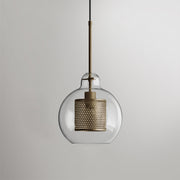 Bauhaus Glass Shade Metal Pendant Light