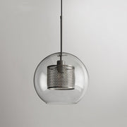 Bauhaus Glass Shade Metal Pendant Light