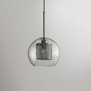 Bauhaus Glass Shade Metal Pendant Light