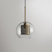 Bauhaus Glass Shade Metal Pendant Light