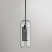 Bauhaus Glass Shade Metal Pendant Light