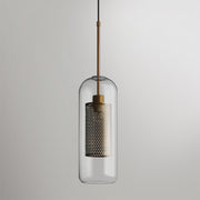 Bauhaus Glass Shade Metal Pendant Light