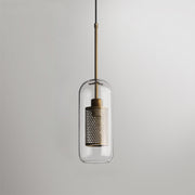 Bauhaus Glass Shade Metal Pendant Light
