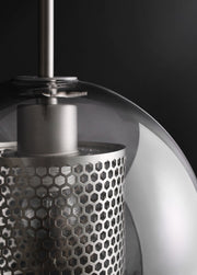Bauhaus Glass Shade Metal Pendant Light
