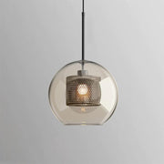 Bauhaus Glass Shade Metal Pendant Light