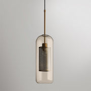 Bauhaus Glass Shade Metal Pendant Light