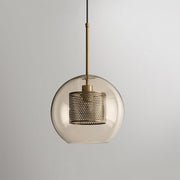 Bauhaus Glass Shade Metal Pendant Light
