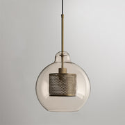Bauhaus Glass Shade Metal Pendant Light