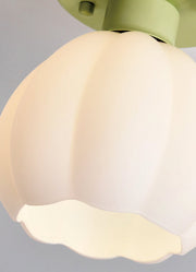 French Creamy White Flower Ceiling Light
