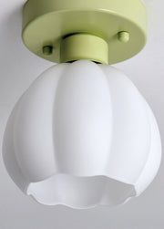 French Creamy White Flower Ceiling Light