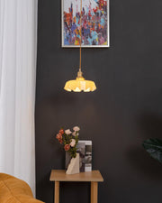 Tiffany Pleated Edge Glass Pendant Light