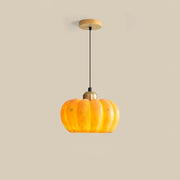 Farmhouse Pumpkin Resin Pendant Light