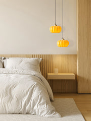 Farmhouse Pumpkin Resin Pendant Light