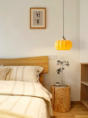 Farmhouse Pumpkin Resin Pendant Light