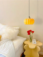 Farmhouse Pumpkin Resin Pendant Light