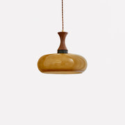 Retro Yellow Glass Pendant Lamp