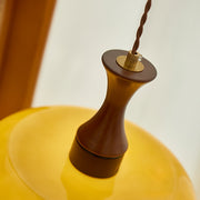 Retro Yellow Glass Pendant Lamp