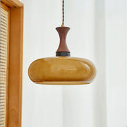Retro Yellow Glass Pendant Lamp