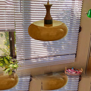 Retro Yellow Glass Pendant Lamp