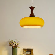 Retro Yellow Glass Pendant Lamp
