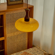 Retro Yellow Glass Pendant Lamp