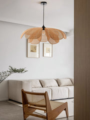 Wabi-Sabi Rattan Petal Pendant Lamp