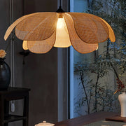 Wabi-Sabi Rattan Petal Pendant Lamp