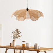 Wabi-Sabi Rattan Petal Pendant Lamp