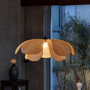 Wabi-Sabi Rattan Petal Pendant Lamp