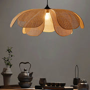 Wabi-Sabi Rattan Petal Pendant Lamp