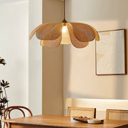 Wabi-Sabi Rattan Petal Pendant Lamp