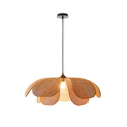 Wabi-Sabi Rattan Petal Pendant Lamp
