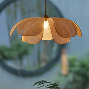 Wabi-Sabi Rattan Petal Pendant Lamp