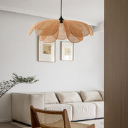 Wabi-Sabi Rattan Petal Pendant Lamp