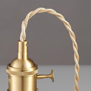 Vintage Ribbed Glass Pendant Light