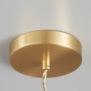 Vintage Ribbed Glass Pendant Light