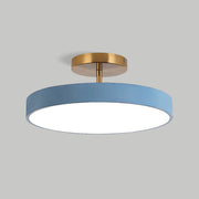 Modern Simple Round Acrylic Color LED Semi Ceiling Light