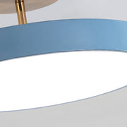 Modern Simple Round Acrylic Color LED Semi Ceiling Light