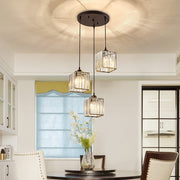 Luxury Multi-lights Glass Black Bedroom Pendant Light