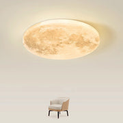 Nordic Round Moon Flush Mount Dimmable Ceiling Light