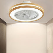 Modern Minimalism Round Wood Ceiling Fans With LED Lights