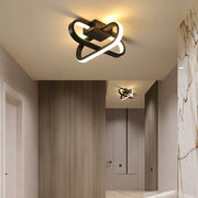 Unique LED Hallway Iron Black Ceiling Light